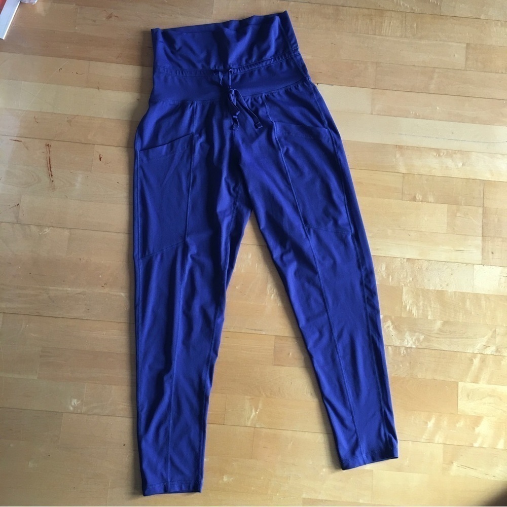 Fabletics Fold-over Waist High Rise Joggers, Indigo Blue, Size XS